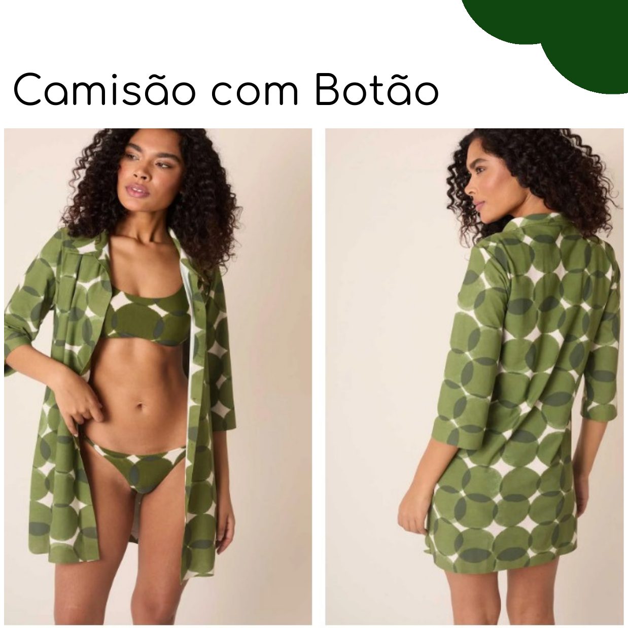 Camisão com Botão — coleção Bubbles