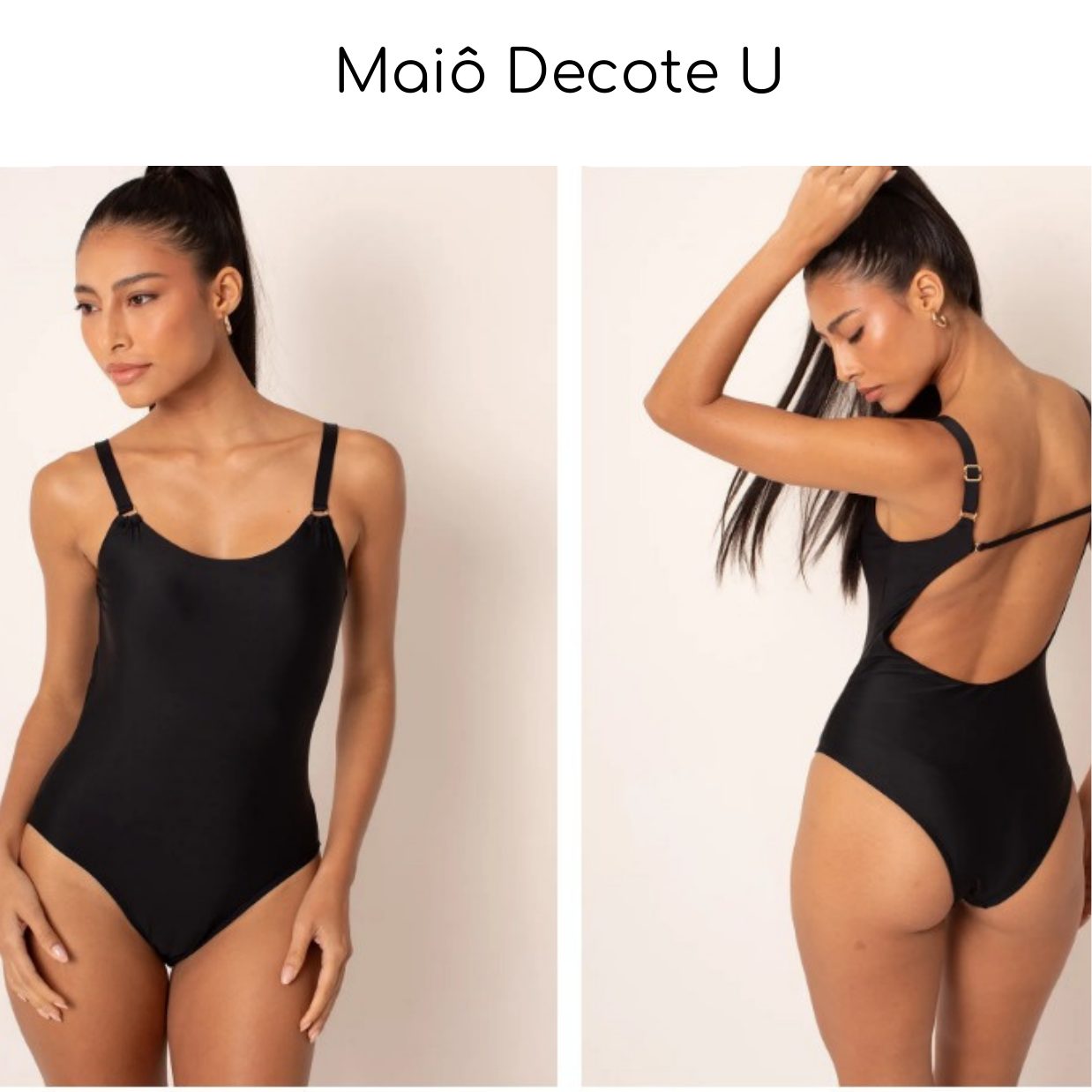 Maiô Decote U — coleção Lisos