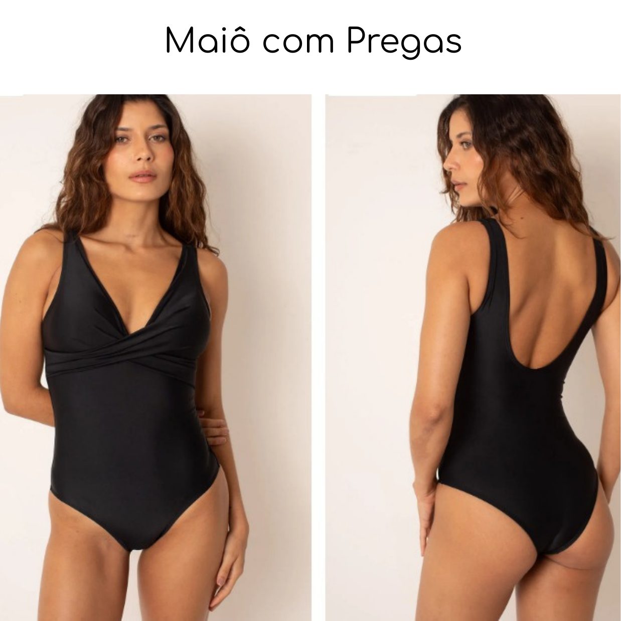 Maiô com Pregas — coleção Lisos