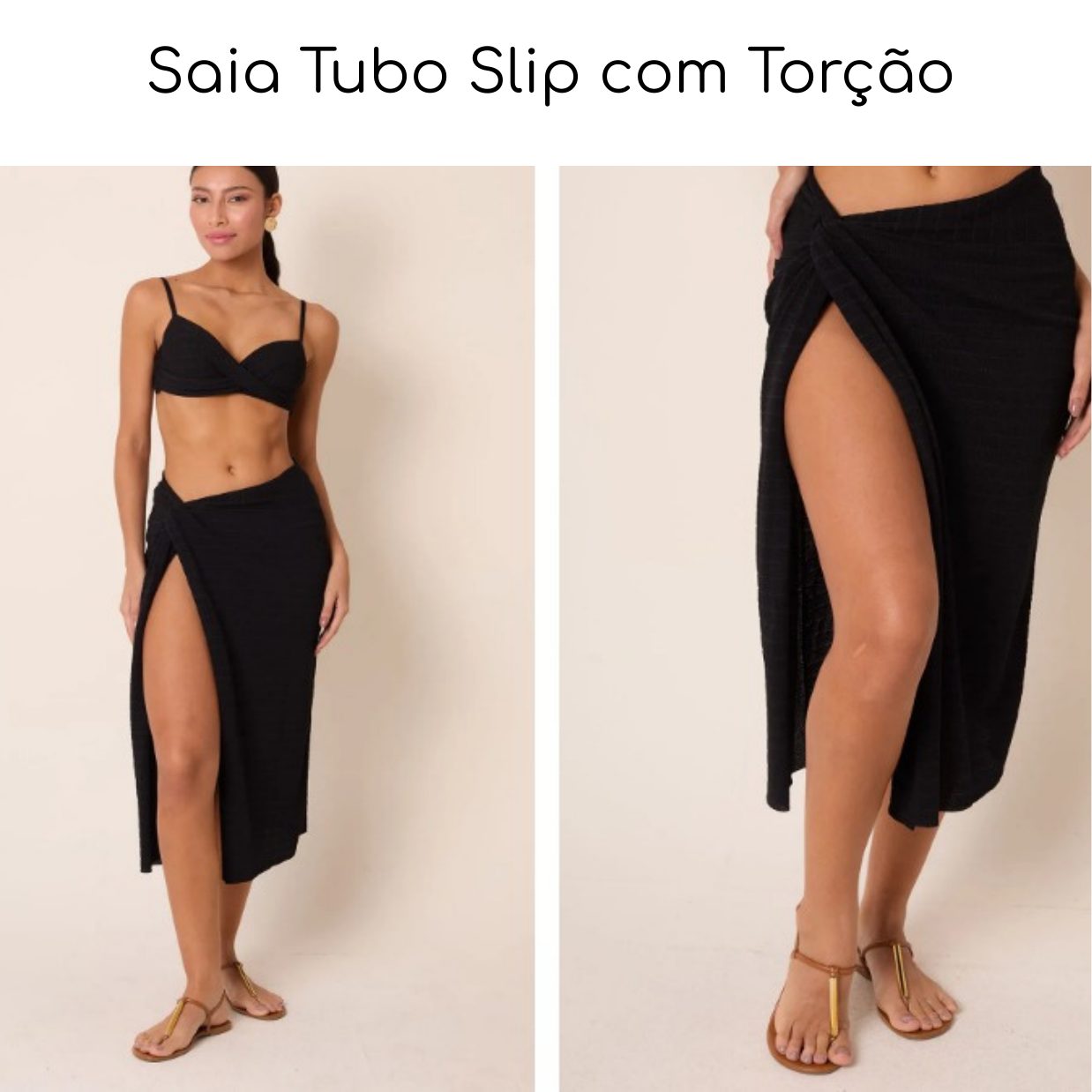 Saia Tubo Slip com Torção 02 — coleção Saídas Lisas