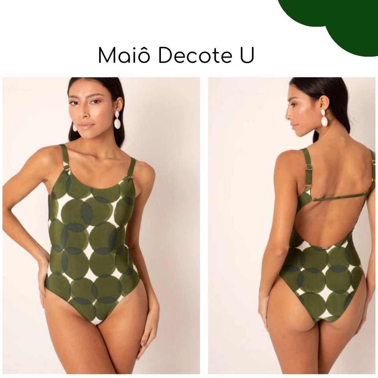 Maiô Decote U — coleção Bubbles