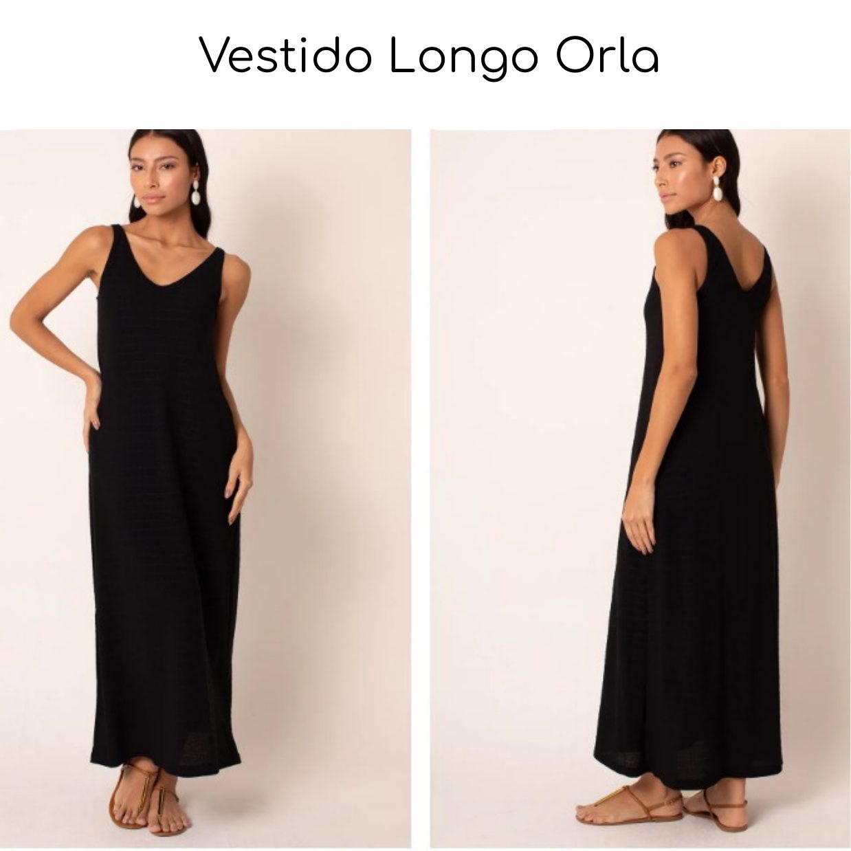 Vestido Longo Orla — coleção Saídas Lisas