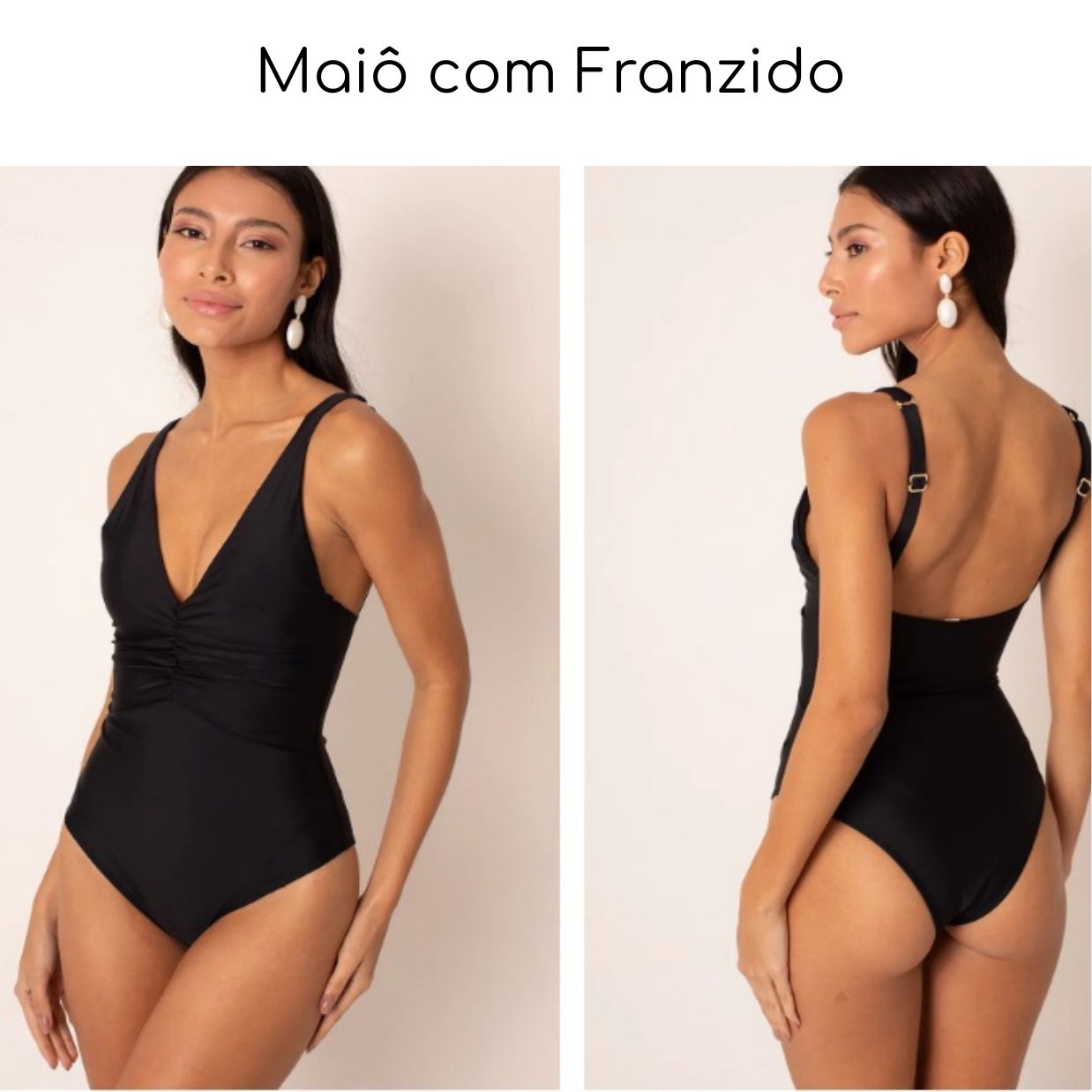 Maiô com Franzido — coleção Lisos