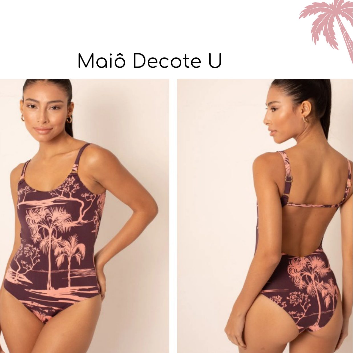 Maiô Decote U 02 — coleção Toile Wine